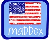 Personalized Fourth of July Flag Design - Available in various colors and sizes