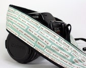 dSLR Camera Strap, Happy Thoughts, Aqua, Inspirational, SLR