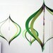 Spring Green Easter Home Decor Upcycled Nature Paper Mid Century