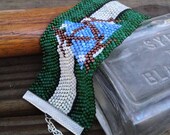 One in Three and Three in One - Three Hares Beaded Cuff Bracelet/Armband Beadweaving Pattern PDF