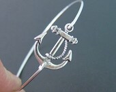 Silver Anchor Bracelet, Ocean Theme Jewelry, Navy Wife Bracelet, Navy Girlfriend Bracelet, Nautical Jewlery, Braclet, Sea Themed Jewelry