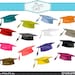 Graduate clip art , Digital clip art Graduation Day , graduate cap clip art , Square academic cap clip art ,instant download clip art school