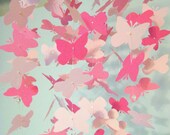Pink Butterfly Nursery Mobile