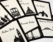 San Diego Table Numbers Wedding Decor Sign Custom Icons Landmarks Silhouette City Illinois