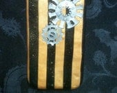 Steampunk Stripes and Gears Phone cover iPhone, Android, Droid, etc.