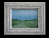 Country Farm Painting Barn  5 x 7 FRAMED Landscape Miniature Original Rural Fine Art Gift Birthday Anniversary Wedding Painting
