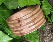 Wood Bangle Bracelet - Eco-friendly Cherry Wood Wooden Bangle Bracelet (Size M/L) - Natural Jewelry Gift
