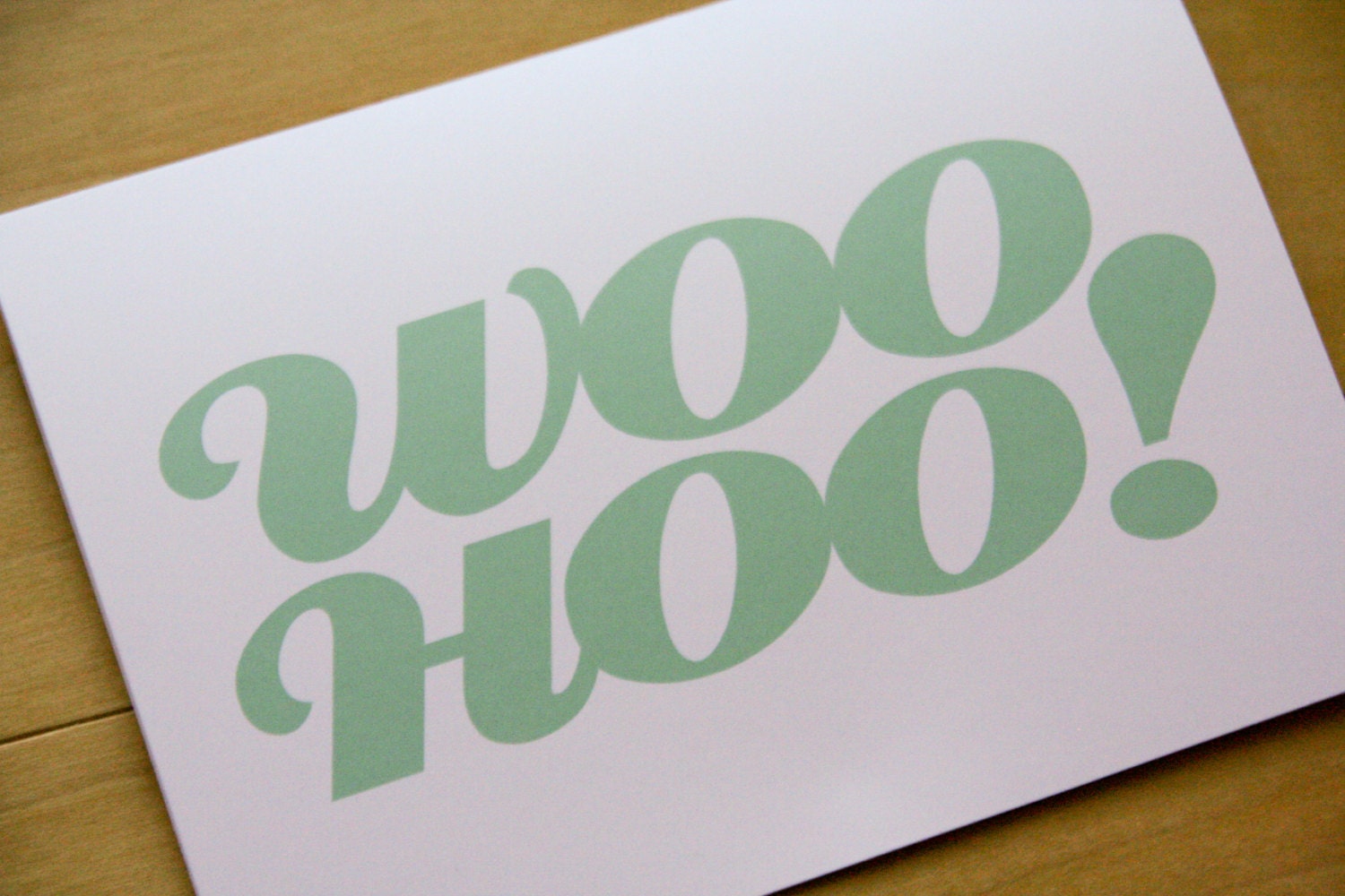Multi-occasion Greeting card - Woo hoo - custom color
