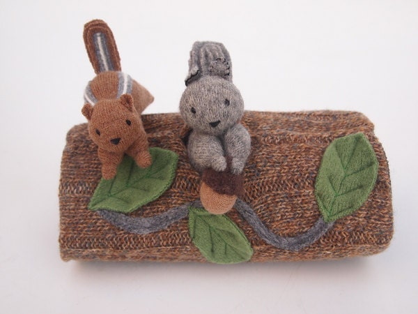 Hollow Log Animal Home, waldorf toy, all natural toy, eco friendly toy