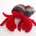 Hermit crab, waldorf toy, all natural toy, ecofriendly toy, sea creature, small stuffed animal,
