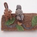 Hollow Log Animal Home, waldorf toy, all natural toy, eco friendly toy