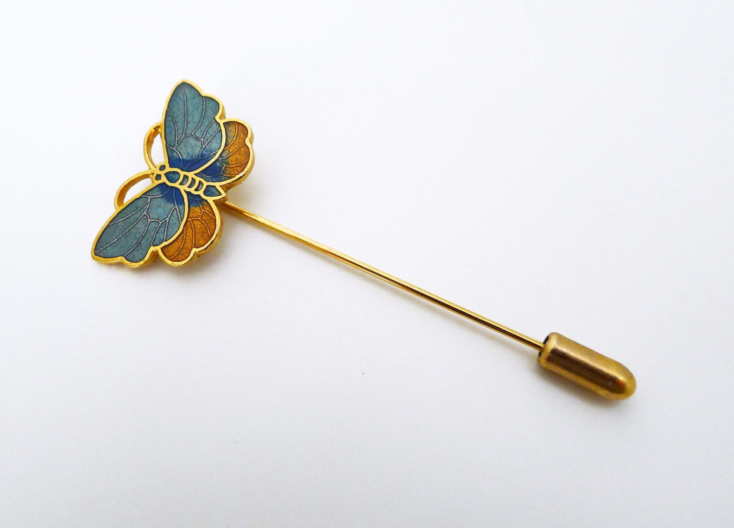 Vintage Gold Butterfly Lapel Pin