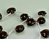 Smokey Quartz Briolettes AAA Smooth Smokey Quartz Gemstone Briolette Beads