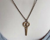 Scissors Necklace. Hair Stylist. Seamstress. Crafter. Artist. Gift. Vintage Inspired Necklace. Sew. Antique Bronze