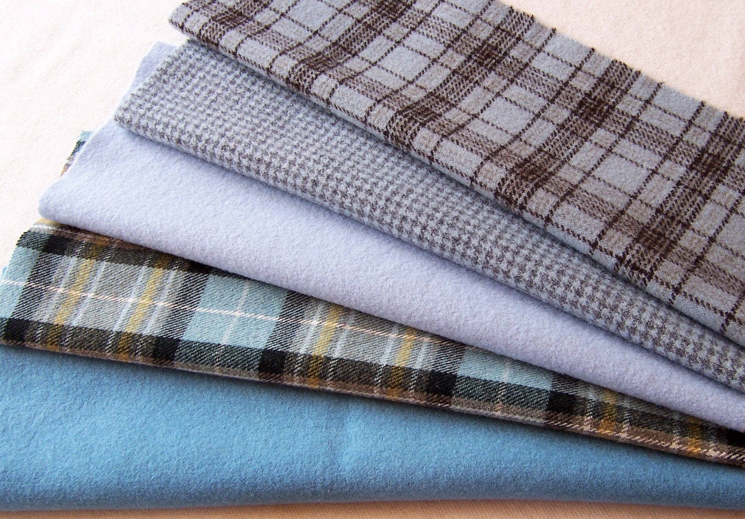 Hand Dyed Wool Fabric - Pastel Blue - for Rug Hooking, Applique, Penny Rugs and Sewing Projects/ H603