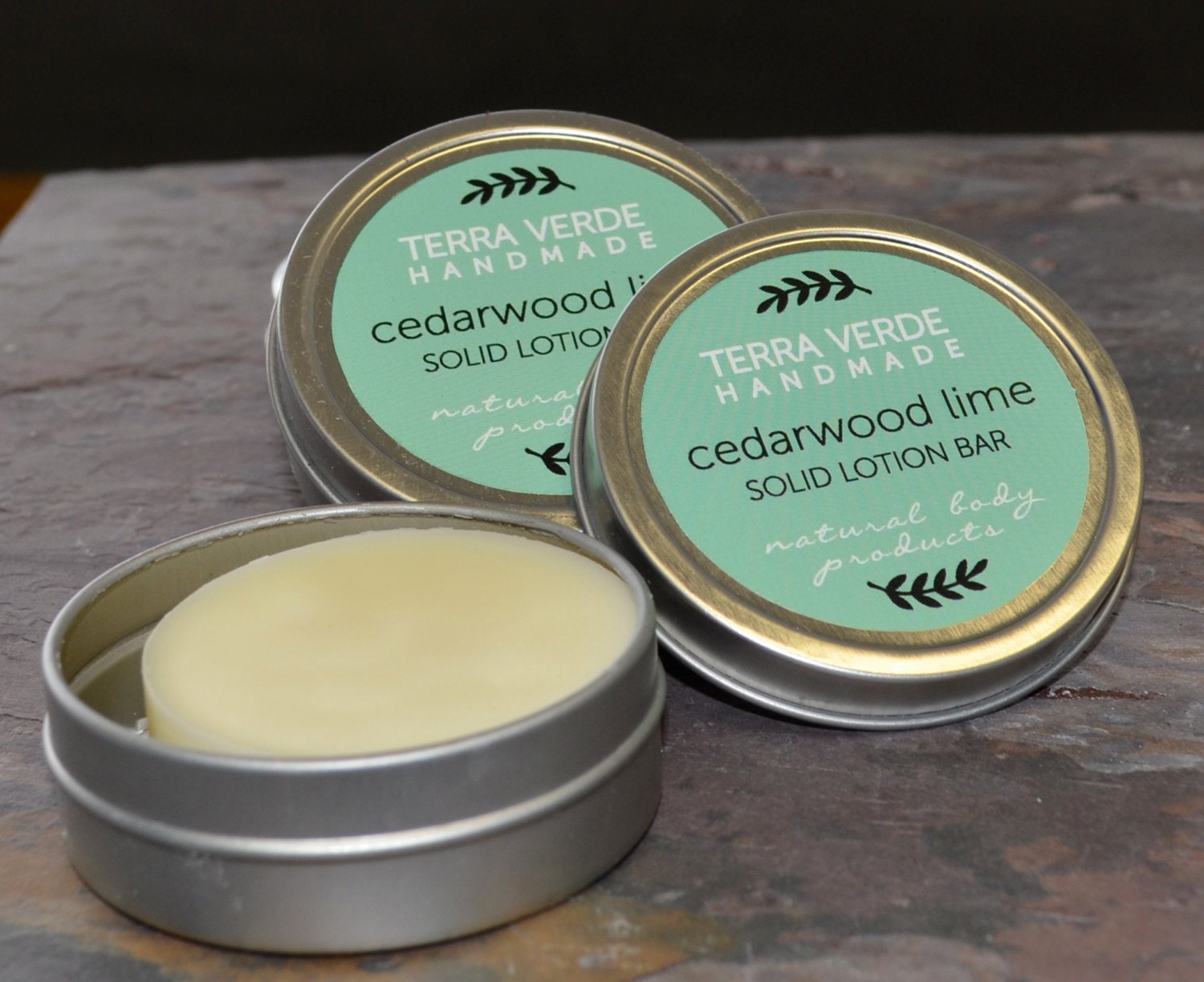 cedarwood lime natural solid lotion bar