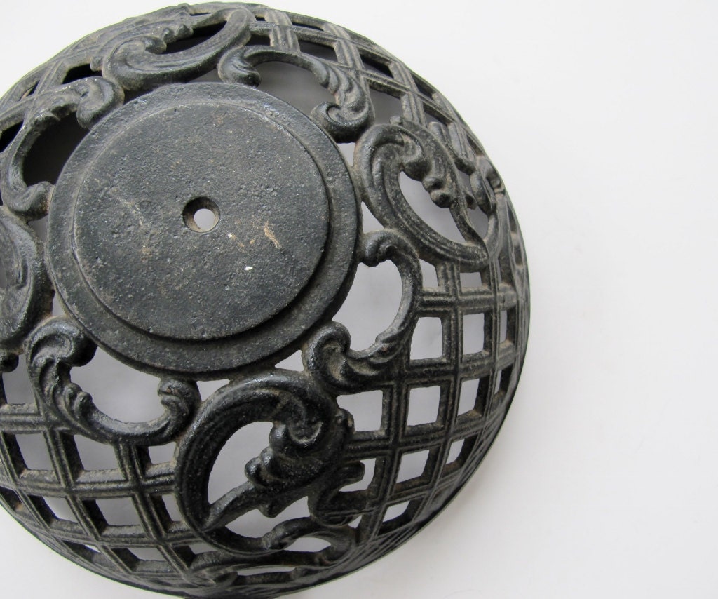 Art Deco Black Cast Iron Fixture Industrial Decor