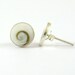 10 mm. Natural Shiva Eye Shell with 925 Sterling Silver Post Stud Earrings