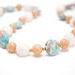 Beach Necklace, Spring Jewelry, Blue, Tan, White,Sand, Tan,Cream, Sky, Turquoise, Beach Fashion Gift Under 25