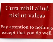 Pay attention to nothing - latin quote postcard