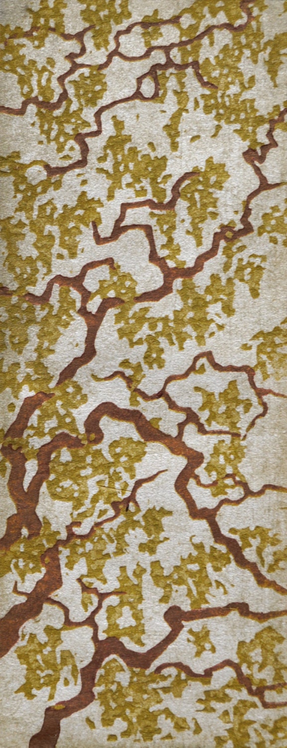 Original Hand Pulled Fine Art Print - APRIL II reduction woodblock OOAK Limited Edition Landscape
