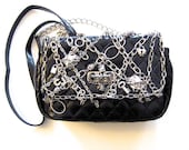 Black Metal Chain Embellished Ladies Purse Off the Chain