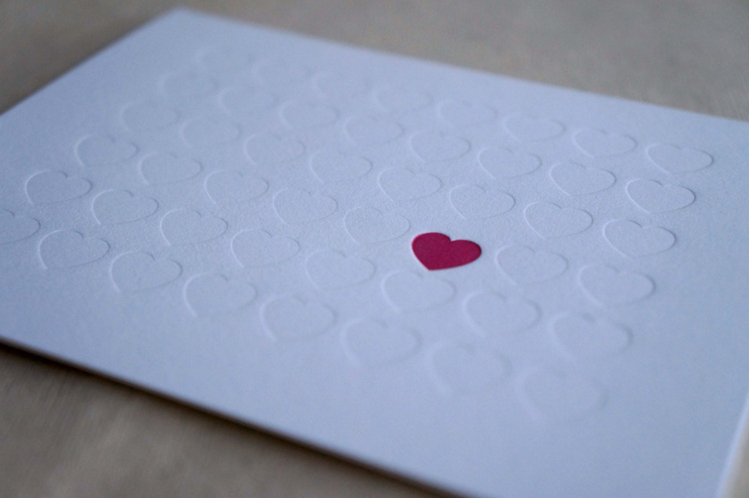 Letterpressed Love Heart Note Card Set