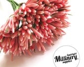 Pink Spikey Bud Flower Picks / Stamens for Millinery & Flower Making Bunch of 12
