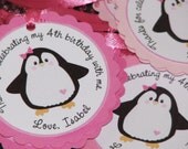 NEW-- Cute Little Penguin Girl Birthday Favor Tags Il_170x135