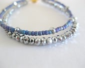 Two in one czech crystal bead bracelet.