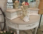 Painted Cottage Chic Shabby Oyster Romantic Vanity
