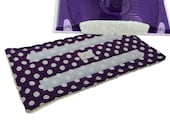2 Swiffer pads - Swifters - Wet Jet Style pads - Reusable Washable WetJet pads - Purple with Large White Dots