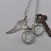 Vintage Dictionary Word Necklace Pendant BELIEVE INSPIRE