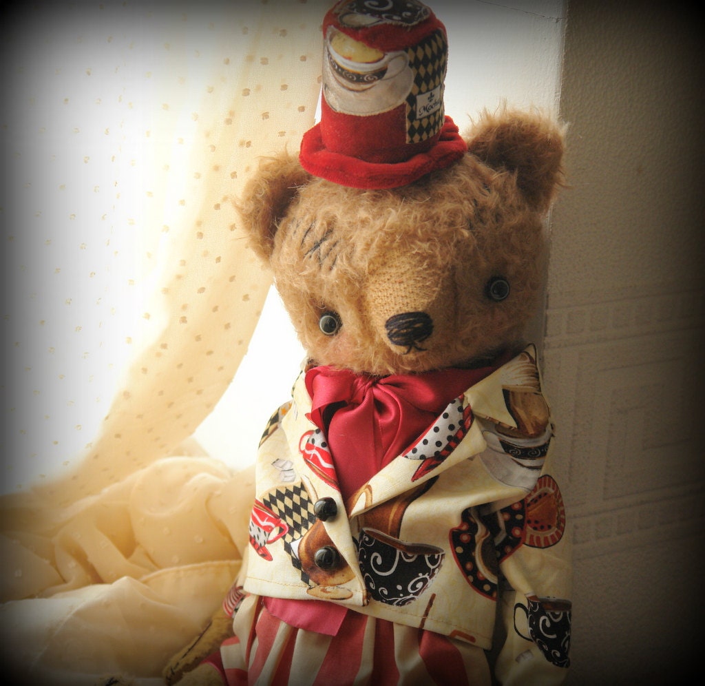 16 inch Artist Handmade Mohair Teddy Bear Mr Mocha by Sasha Pokrass