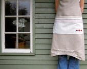 French style handmade linen apron