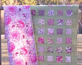 hand quilted  heirloom lap quilt throw quilt Liberty of London tana lawn original design
