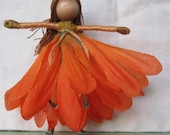 Latin Flower Fairy Doll - Ethnic Doll,  African American Doll,  Art Doll, Worry Doll, Waldorf Doll