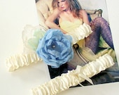 Bridal Garters - Chiffon garter set - wedding garter set