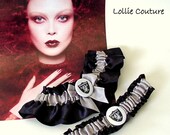 Raiders garter - Wedding garter set - bridal garters - Football wedding garter