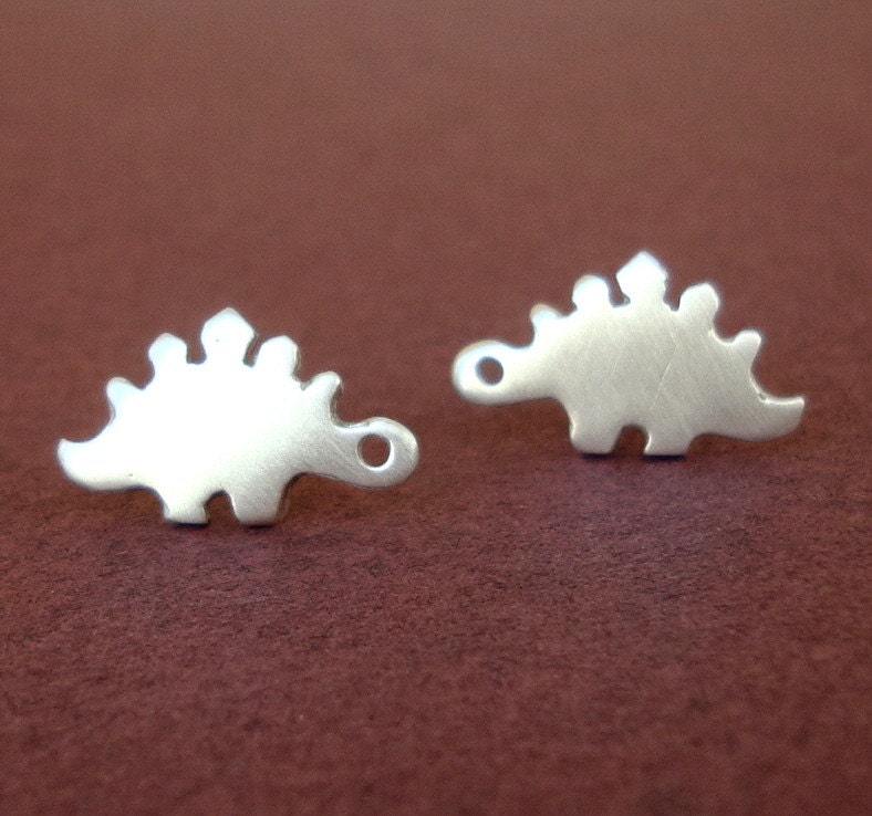 Dinosaur Stud Earrings Stegosaurus Sterling Silver Teen Kids Gift Jewelry Girl Woman Post Earrings mom  for her spring