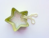 Yellow Star Candy dish / yellow stained concrete bowl / glass and concrete art / yellow Home Decor / star dish