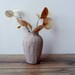 Pale Taupe bud vase / tan brown Vase / taupe home decor / stained concrete vase