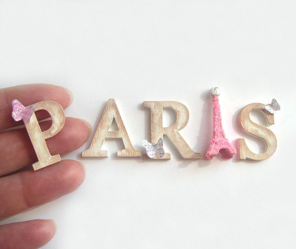 Dollhouse Paris sign in 1/12 scale