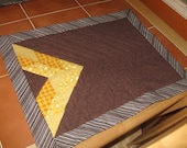 Yellow and Brown Quilted Placemats