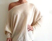 Plus size tunic top/ Oversize knitted top/ Women plus size sweater/ Dolman oversize knitted top with bat sleeves ON SALE