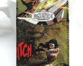 Recycled Comic Hanging ID,Bus or Metro Pass,Library Card Holder