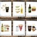 set of 6 - 5 x 7 beer/food prints