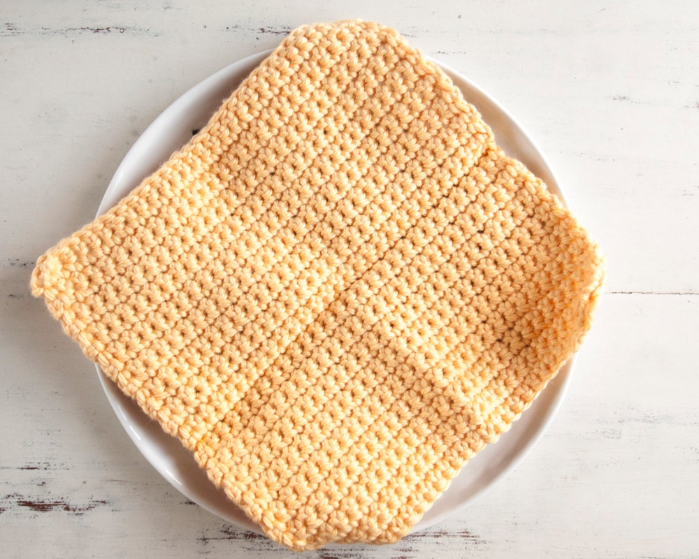 Crochet dish cloth, wash cloth, spring kitchen item
