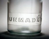 UnMade in Canada Clear Glass Water Bottle - Maple Leaf version