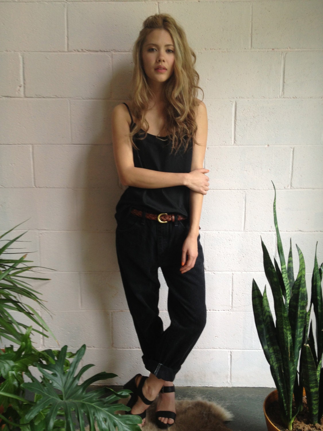 Vintage Black Rustler Boyfriend Jeans